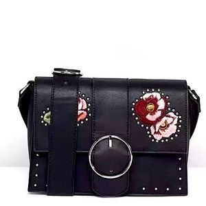 Stradivarius Embroidered Cross Body Bag